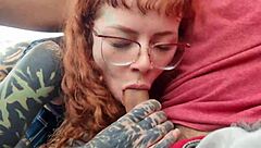 Hey, that oral session in dad's car was super teasing and quick, with some moaning and submissive vibes.