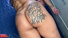 Oh yeah, this chubby Brazilian brunette wife is getting licked and fucked in a wild group orgy at the cuckold house