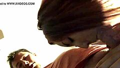 Hey, watch this young ebony slut deepthroating and gagging on cock