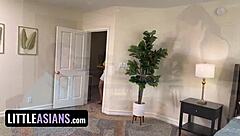 phoebe kalib the asian cutie bends over for spit roasting and devours cum-covered sushi