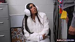 Busty Shoplifter Teen Undressed and Groped by Security Guard with Huge Monster Cock in Rough Hardcore Deepthroat POV