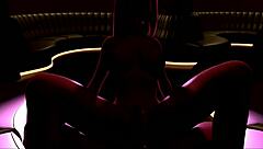 Unexpected contrast in this 3D anime hentai with DoA Honoka performing a seductive strip club dance routine