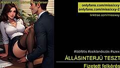 whoa, this illicit interview sex scene with hungarian audio is super steamy and full of wild roleplay vibes 😈