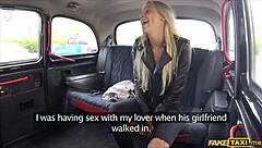 Thick Cock Stretches Shaved Pussy Bent Over Doggystyle In Backseat