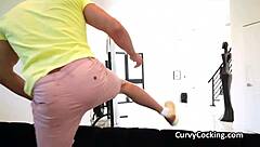 brunette girlfriend surprises friend with hardcore titty fuck on birthday