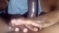 milf sucking up that big black monster cock with sloppy ebony blowjob skills