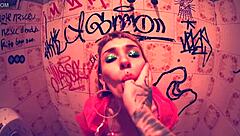 hey, what's up with this plug in the ass of that hot tattooed latina bia roman leading to cum on ass outdoors?