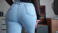 Amateur Teen Babe With Perfect Big Ass And Big Pussy Lips Does Jeans Face Sitting Pov And Ass Shaking Worship