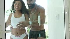 oh yeah, take that big black cock deep in my tight latina ass, she moans as slave nat gets her curvy butt pounded in intense interracial anal with felipe costas