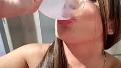 hey there, this casual chat about a massage session that includes a special finish in the cup for the athletic latina milf