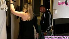 Oh man, this guy is fucking his German blonde stepmom with big tits in the hotel room