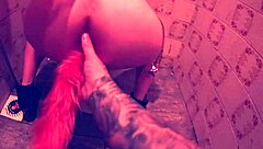 hey, what's up with this plug in the ass of that hot tattooed latina bia roman leading to cum on ass outdoors?