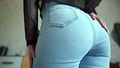 Amateur Teen Babe With Perfect Big Ass And Big Pussy Lips Does Jeans Face Sitting Pov And Ass Shaking Worship