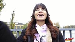 Oh man, I uh picked up this petite 18+ latina Michy Perez for big dick anal at casting... she took it rough with gaping and facial!