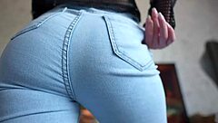 Amateur Teen Babe With Perfect Big Ass And Big Pussy Lips Does Jeans Face Sitting Pov And Ass Shaking Worship