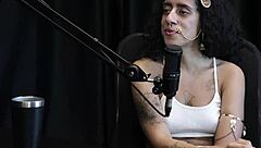 hey, this naughty girl shows off her breast tattoos after saying she loves fingering ass and giving blowjobs - bibi hourani