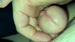 hey chubbykaot, you're in bed watching porn and masturbating that cock solo, showing off your curvy belly close up