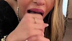 Petite Blonde Latina Shakes Natural Tits In Sloppy POV Blowjob With Rimming And Cum