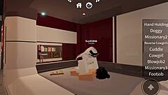 horny bitch gets rough fucked while riding on roblox