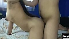 my friend convinces me to ride his cock cowgirl style