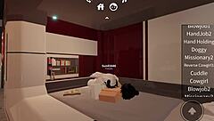 horny bitch gets rough fucked while riding on roblox