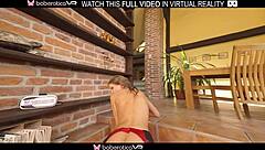 Sarah kay, you're using that big dildo in vr as a solo brunette with small tits and shaved pussy.