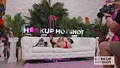 Addicted slut Lola Fae craves Bryan Gozzling in backstage casting with hairy pussy action!