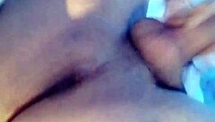 the trans girl decides to go solo, exploring her body in a quiet moment of self-pleasure.