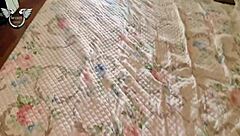 I felt so excited spying on my hot neighbor from the balcony before our full menage.