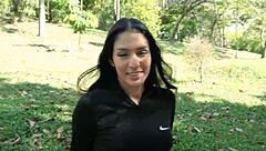 Met Colombian pornstar Ashley Sanz who invited me to fuck her tight ass in amateur session