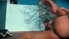 Big Men With Sexy Big Cock And Ass Sunbathing Sensually Comfortable Relaxed And Lying Down