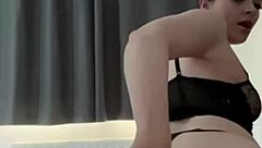 hey, this playful brunette is all about that dildo fun in solo squirting action