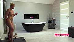 Wife Turns Nympho in Lingerie with Muscular Guys, Deepthroat Blowjob, Doggystyle Fucking, and Cunilingus in Threesome.