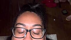 i love how brea bends over with her big phat chocolate ass for that deep doggystyle creampie from big black cock in pov