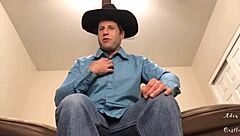 this cowboy takes charge in pov style making you worship his bare feet domination