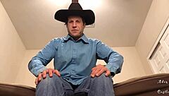 this cowboy takes charge in pov style making you worship his bare feet domination