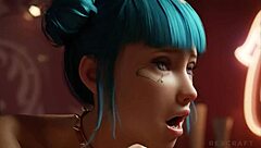 Cyberpunk scene details intense cartoon fucking with futuristic elements and hardcore action twists