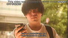 You want this busty married Japanese with big tits taking young guys' cum?