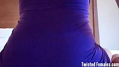 She positions her ROUND ASS directly against his face in this intense femdom scene.