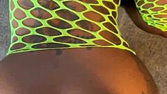 Ebony Stripper Dances Then Rides Big Black Cock in Wet Pussy Fucking and Cumshot