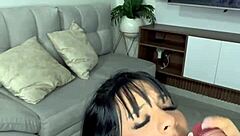 Beautiful Colombian Latina Brunette With Fake Tits And Cute Big Ass Plays With Dildos