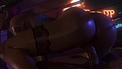 Cyberpunk scene details intense cartoon fucking with futuristic elements and hardcore action twists