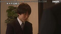 You want this busty married Japanese with big tits taking young guys' cum?