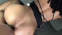 Visited My Ex in Black Dress with Round Ass and Couldn't Resist Kissing Latina Babe in Fishnets