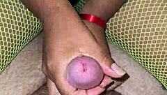 hey latina milf, you're on your period but massaging that dick till cum shoots on your ass?