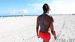 Tranny Gets Her Asshole Pushed Hard By Monster Cock In Garage Orgy With Blowjob And Licking