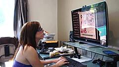 mary jane mayhem sucks her stepdaddy's big cock every day, i-i love watching that double penetration action