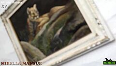 Gostosa gives a pussy beating to the young guy - Mirella Mansur and Big Bambu.