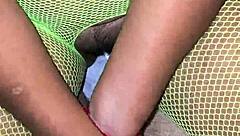 hey latina milf, you're on your period but massaging that dick till cum shoots on your ass?