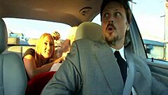 Big tits milf Alexis Silver in naughty Santa outfit with fishnets and heels bends over for deepthroat and assfucking action